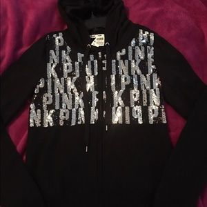 Victoria's Secret Pink Bling Hoodie Jacket M